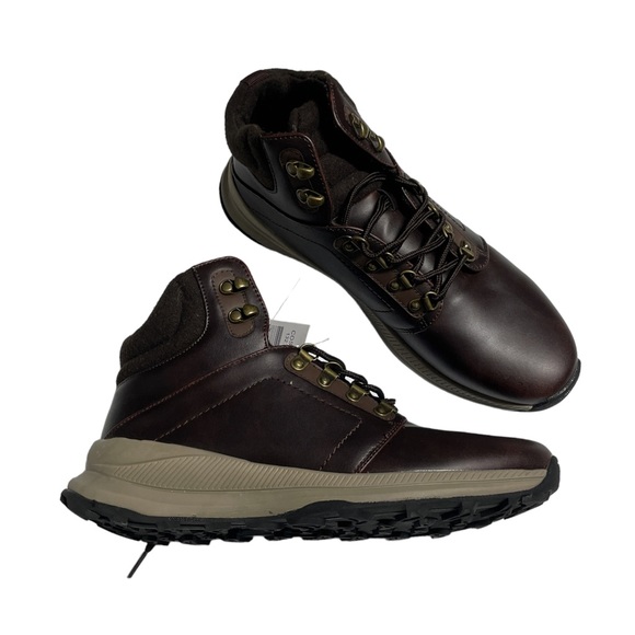 KHOMBU Nick Memory Foam Lightweight Brown Boots - NEW - Picture 2 of 6